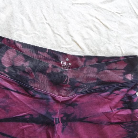 NWT XL Nux Bordeaux Space Dyed Ankle Leggings - Picture 2 of 3